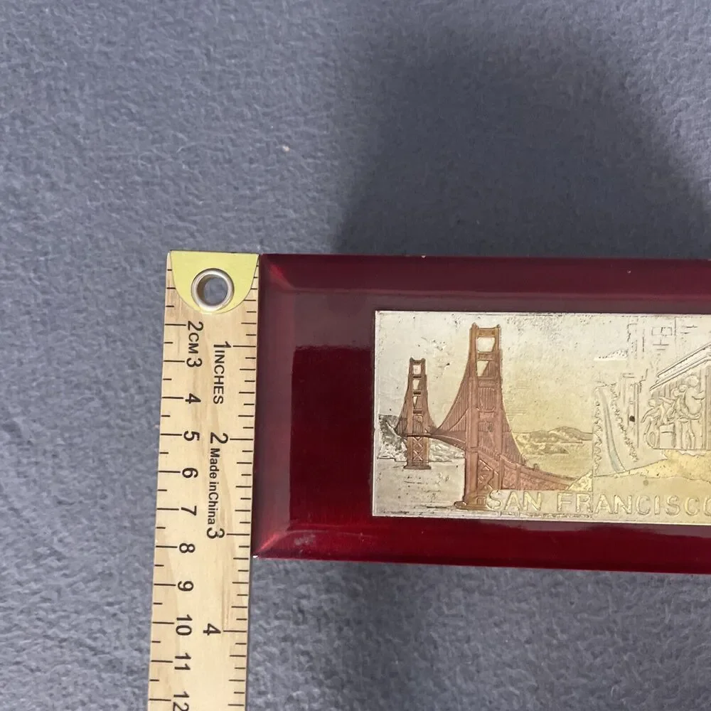 Vintage Jewelry Music Box San Francisco Plated Westland